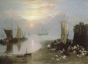 sun rising through vapour:fishermen cleaning and selling fish J.M.W. Turner